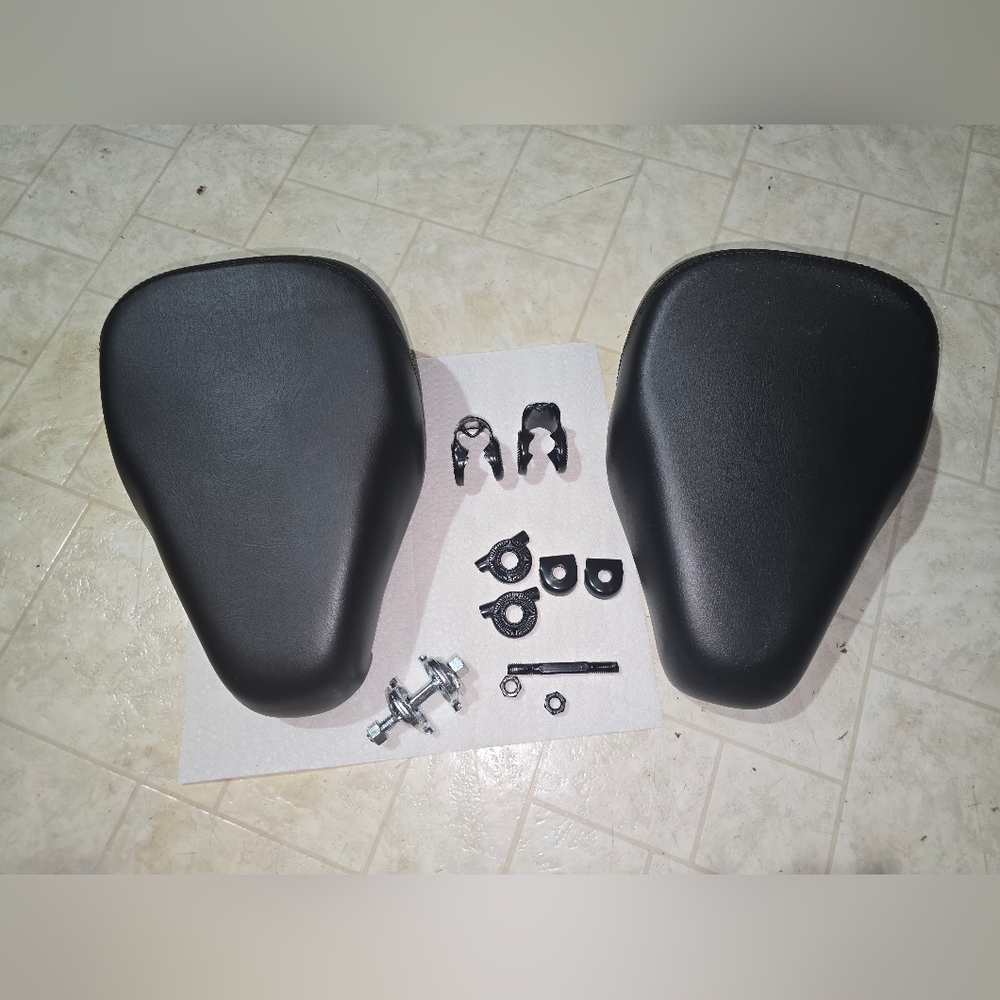 Black Bicycle/Scooter Seat 40-55cm Height Adjustable Shock Absorbing Thick Pad